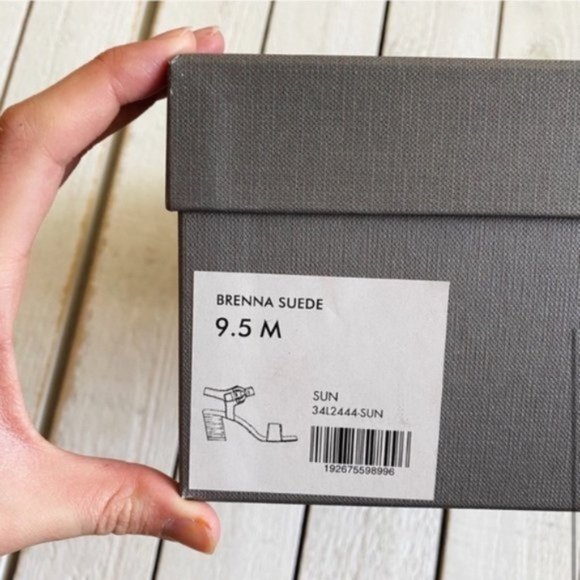 Aquatalia Brenna Suede Buckle Sandal Heel - Picture 5 of 10